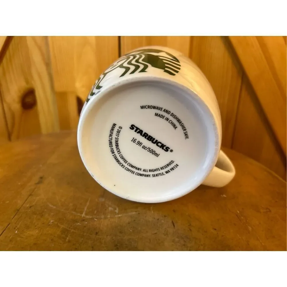 Starbucks 16.9 oz  Mermaid Siren Large LOGO Coffee/Tea Mug Cup 2017  (8786)